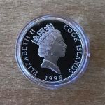 Cook Inseln 5 Dollars 1996 Löwe Silber PP mit Zertifikat