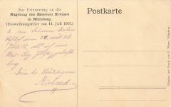 Erinnerung an die Nagelung des Eisernen Kreuzes in Nürnberg Bayern Postkarte AK