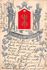 Regimentskarte Telegraphen - Bataillon Nr.1 geprägt 1908 Berlin