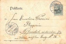 Regimentskarte Telegraphen - Bataillon Nr.1 geprägt 1908 Berlin