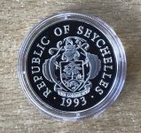 Seychellen 25 Rupees 1993 Fallrückzieher Fußball PP Silbermünze Mit Zertifikat