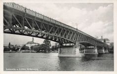 Brücke in Leitmeritz an der Elbe Sudetengau Sudeten Postkarte AK