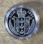 Niue 10 Dollars 1991 Wimpeltausch Fußball PP Silbermünze Mit Zertifikat