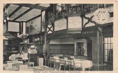 Innenansicht Hotel und Restaurant zum Kronprinzen in Hamburg Postkarte AK 1912