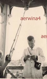 Deutscher Soldat auf dem Kirchturm in Rethymno Kreta Griechenland