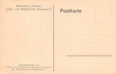 Marienburg (Westpr.) Hoch- und Mittelschloß Westansicht Postkarte AK
