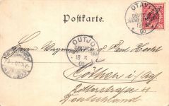 DSWA Deutsch-Südwest-Afrika AK Herero-Häuptling gel.OTAVI-OUTJO-CÖTHEN 1900