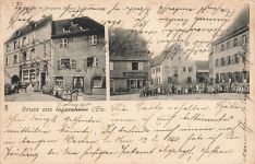 Gruss aus Colmar Epicerie Droguerie Auguste Eschbach Elsass Postkarte AK 1906