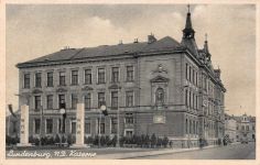 Lundenburg Břeclav Mähren Goebbelstrasse, Kaserne Postkarte um 1940