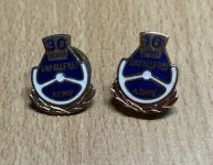 2 Abzeichen ADMV 10 u. 30 Jahre Unfallfreies Fahren DDR Automobilclub