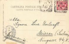 Riva degli Schiavoni presa dalla Dogana Venezia Italien Postkarte AK 1904