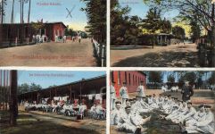 Truppen Übungsplatz Zeithain Infanterie-Barackenlager Sachsen Postkarte AK 1916