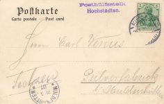 Gasthaus zum Felsenmeer und Totalansicht in Hochstädten Hessen Postkarte AK 1907