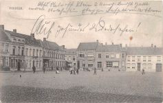 Iseghem Grand Place Markt Geschäfte Belgien 1915