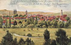 Blick auf Bad Mergentheim Baden-Württemberg Postkarte AK 1944