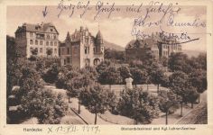 Bismarckdenkmal und Lehrer-Seminar in Herdecke Nordrhein-Westfalen AK