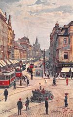 Prag (Praha) Graben Straßenbahn Postkarte AK 1912