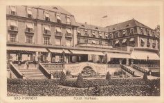 Fürstliches Kurhaus in Bad Pyrmont Niedersachsen Postkarte AK 1919