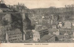Grund & Oberstadt in Luxemburg Postkarte AK 1915