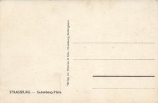 Gutenbergplatz mit Strassenbahn in Strassburg Frankreich Postkarte AK