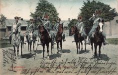 Ausschau halten Husaren Regiment 18 Großenhain Großenhain Sachsen AK 1912