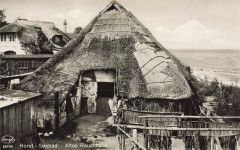 Altes Rauchhaus in Seebad Horst Niechorze Pommern Postkarte AK 1932