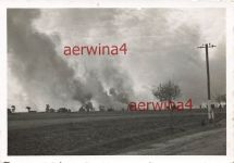 Rauchwolken im Kampfgebiet Charleroi Belgien