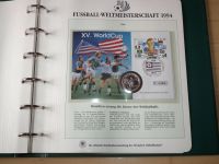 Album Fussball Weltmeisterschaft 1994 mit 6 Numisbriefe mit Münzen