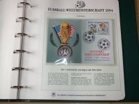 Album Fussball Weltmeisterschaft 1994 mit 6 Numisbriefe mit Münzen