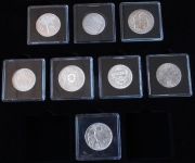 8 Silbermünzen aus Europa mit Etui und Zertifikaten Silber Münzen Raritäten