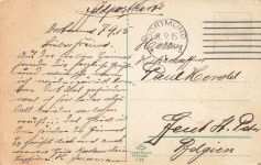 Hauptbahnhof mit Strassenbahn in Dortmund Nordrhein-Westfalen Postkarte AK 1915