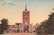 Kröpeliner Tor in Rostock Mecklenburg-Vorpommern Postkarte AK 1924