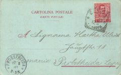 Panorama da Ville Rosazza Genova Italien Mondschein-Postkarte AK 1909