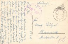 Festungsgraben am Kietzer Tor in Küstrin Ostbrandenburg Postkarte AK 1941