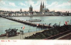 Totalansicht mit Blick zum Dom in Köln Nordrhein-Westfalen Postkarte AK 1906