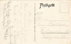 Am Bahnhof mit Postamt Lüdge Nordrhein-Westfalen Postkarte AK