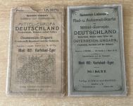 Rad Und Automobil Karte Deutschland, Mitteleuropa Um 1900