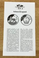 China 10 Yuan 1992 Schneeleopard Silber PP mit Zertifikat