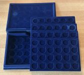 Leer Etui Box Münzkassete mit 5 Auflagen für Münzen, Medaillen