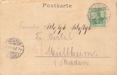 Gruss aus St. Johann Saarbrücken mit Anlegestelle Saarland Postkarte AK 1904