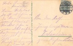 1. WK Patriotika Ein deutscher Gruss Hanau 1913 Soldat mit Pickelhaube