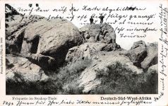 DSWA Deutsch-Südwest-Afrika AK Felspartie im Swakop-Thale gel.SWAKOPMUND 1906