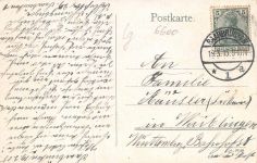 Saarbrücken Bahnhofstraße Postkarte AK 1915
