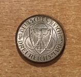 Weimarer Republik 3 Reichsmark Rheinlandräumung 1930 A Silber