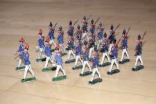 Sammlung 22 Zinnfiguren bemalt Preußen Soldaten um 1900