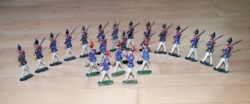 Sammlung 22 Zinnfiguren bemalt Preußen Soldaten um 1900