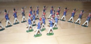 Sammlung 22 Zinnfiguren bemalt Preußen Soldaten um 1900