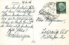 Norwegen Fjordlandschaft Postkarte AK 1936