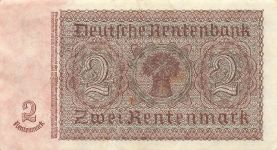 2 Rentenmark 30.1.1937 Kupon SBZ-2 Sowj. Besatzungszone DDR Kuponausgabe 1948