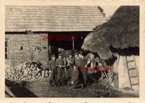 Gruppenfoto deutsche Soldaten an der Schmiede bei Hrubieszow Polen